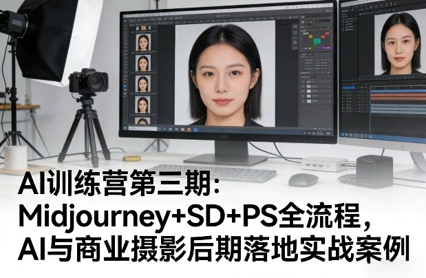 AI训练营第三期：Midjourney+SD+PS全流程，AI与商业摄影后期落地实战案例-易创网