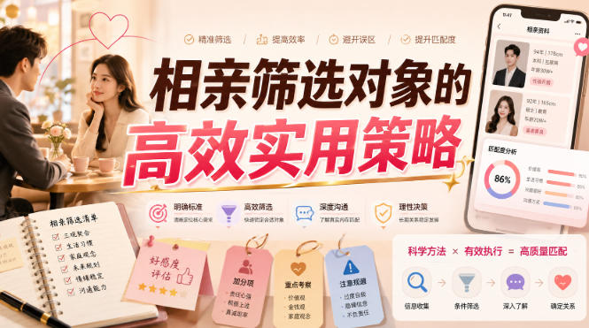 付费文章：相亲筛选对象的高效实用策略-易创网