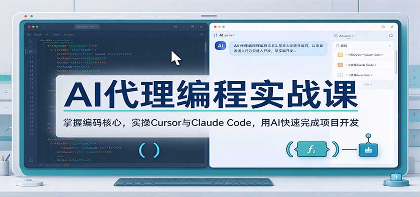 AI代理编程实战课：掌握编码核心，实操Cursor与Claude Code，用AI快速完成项目开发-易创网