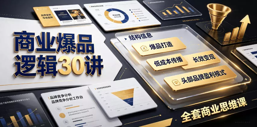 商业爆品逻辑30讲｜拆解各行各业头部品牌盈利模式，吃透爆品打造、低成本传播、长效变现全套商业思维课-易创网