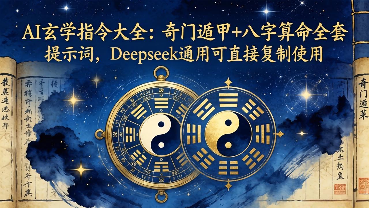 AI玄学指令大全：奇门遁甲+八字算命全套提示词，Deepseek通用可直接复制使用-易创网