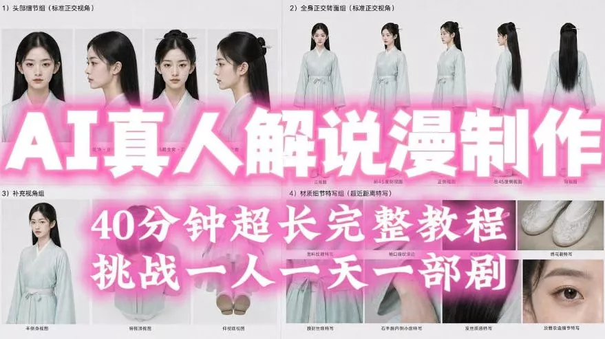 2026年AI真人解说漫剧自动批量化制作教程，40分钟超长完整，自动批量化制作，挑战一人一天一部剧！-易创网