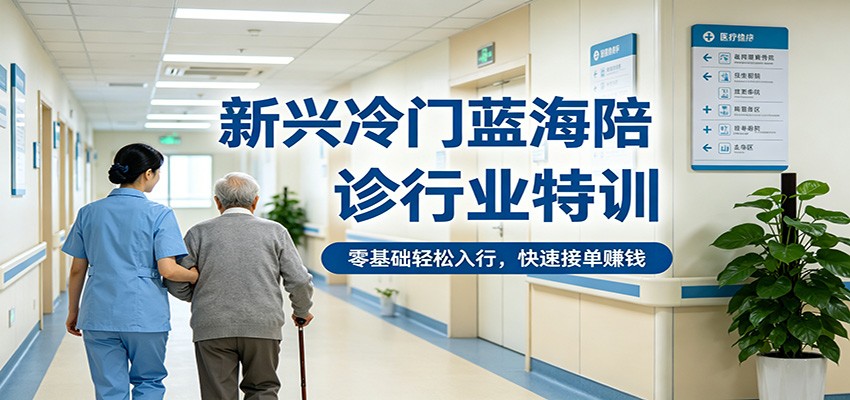 新兴冷门蓝海陪诊行业特训，零基础轻松入行，快速接单赚钱-易创网