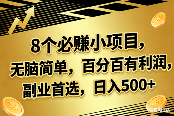 （17793期）10个必赚的小项目，百分百有利润，无脑简单，副业首选，日入300+-易创网