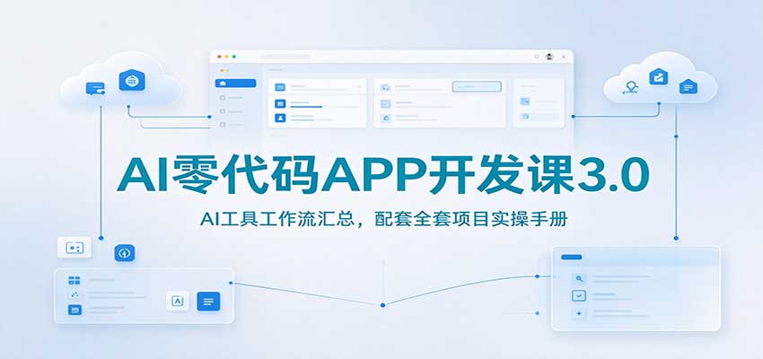 AI零代码APP开发课3.0：AI工具工作流汇总，配套全套项目实操手册-易创网