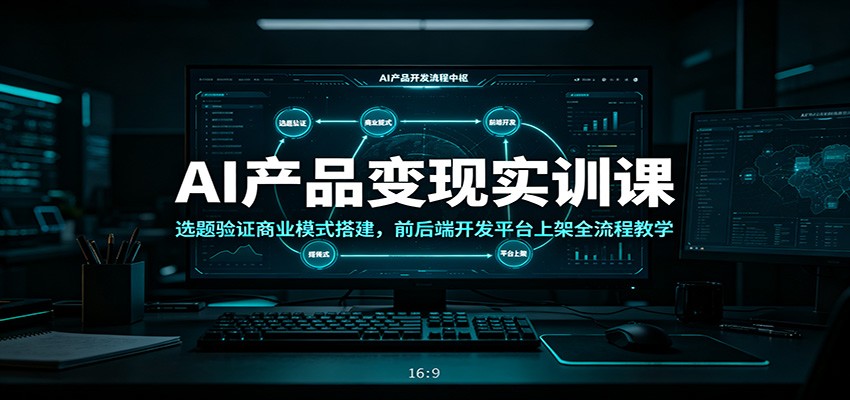 AI产品变现实训课：选题验证商业模式搭建，前后端开发平台上架全流程教学-易创网