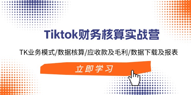 Tiktok财务核算实战营：TK业务模式/数据核算/应收款及毛利/数据下载及报表网赚项目-副业赚线-互联网创业-资源整合易创网