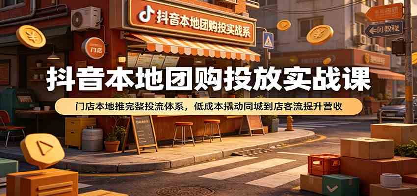 抖音本地团购投放实战课：门店本地推完整投流体系，低成本撬动同城到店客流提升营收-易创网