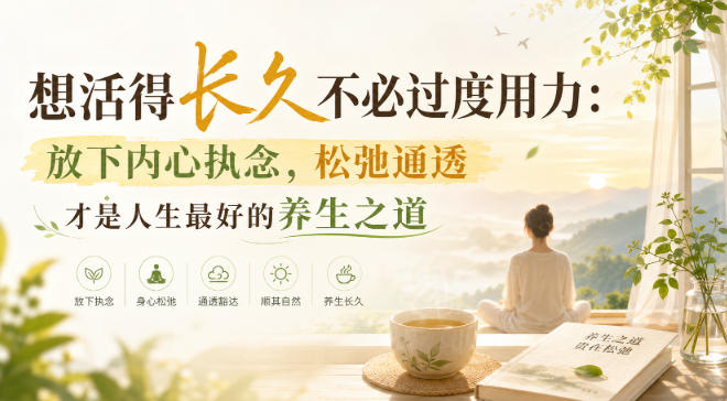 付费文章：想活得长久不必过度用力：放下内心执念，松弛通透才是人生最好的养生之道-易创网