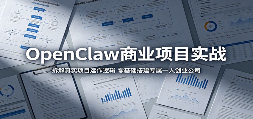 OpenClaw商业项目实战：拆解真实项目运作逻辑，零基础搭建专属一人创业公司-易创网