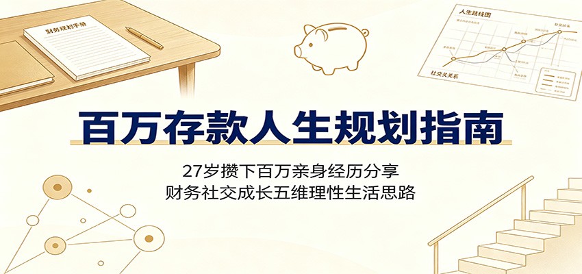 百万存款人生规划指南：27岁攒下百万亲身经历分享，财务社交成长五维理性生活思路-易创网