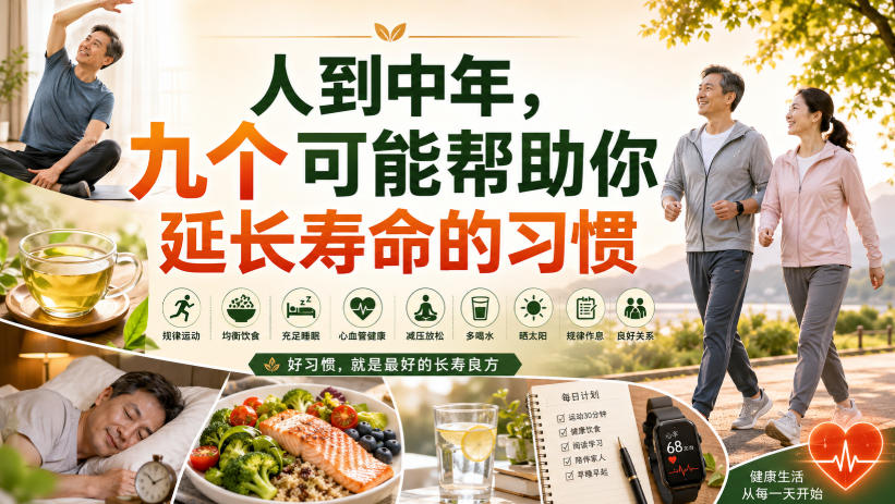 付费文章：人到中年，九个可能帮助你延长寿命的习惯-易创网