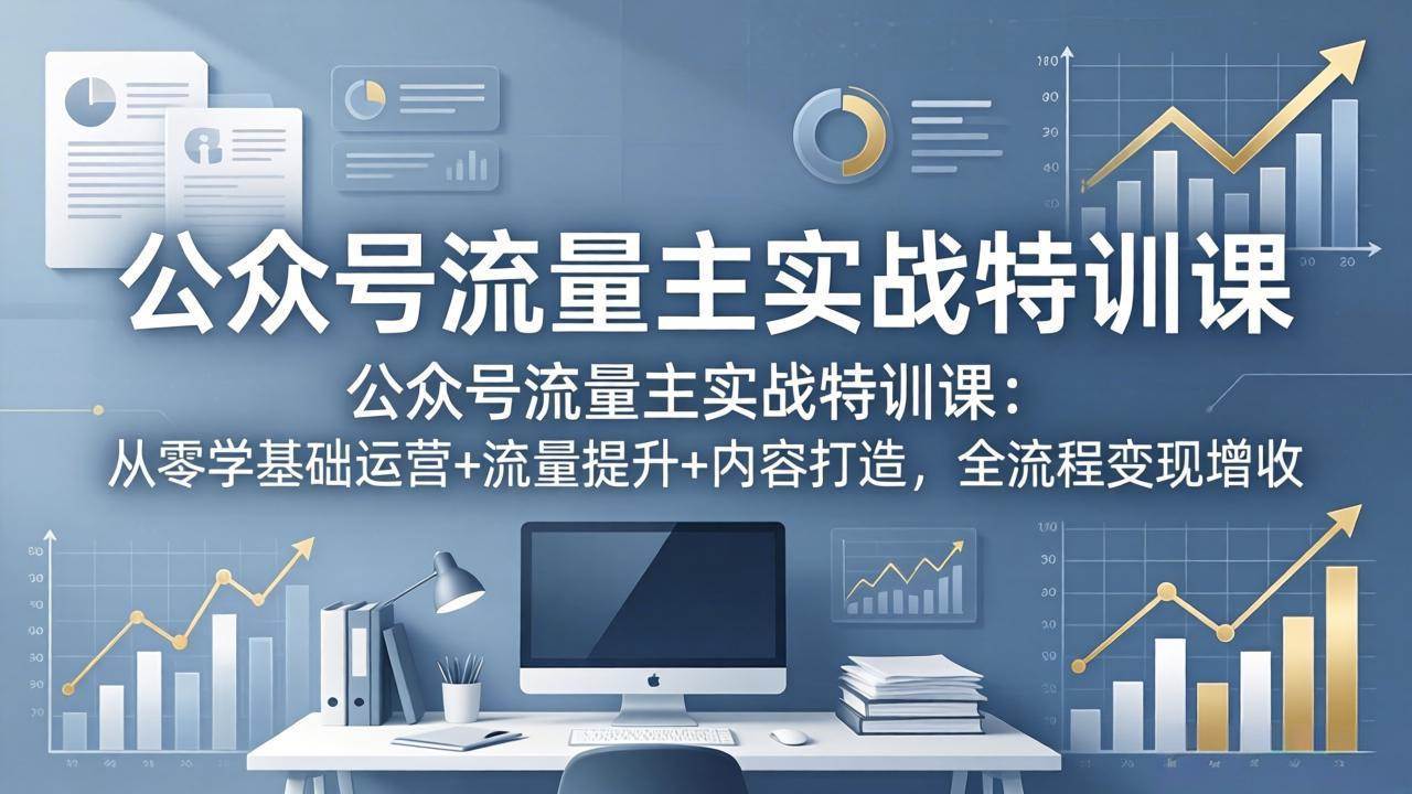 （18072期）公众号流量主实战特训课：从零学基础运营+流量提升+内容打造，全流程变现增收-易创网