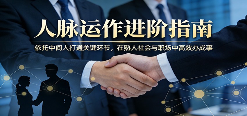 付费文章：人脉运作进阶指南，依托中间人打通关键环节，在熟人社会与职场中高效办成事-易创网