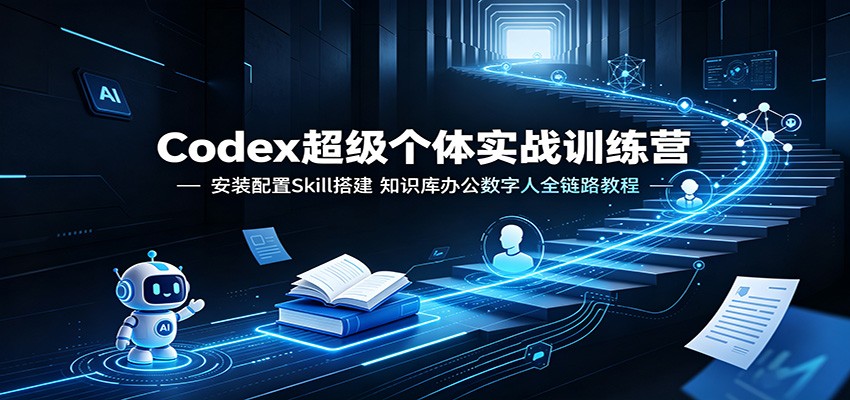 Codex超级个体实战训练营：安装配置Skill搭建，知识库办公数字人全链路教程-易创网