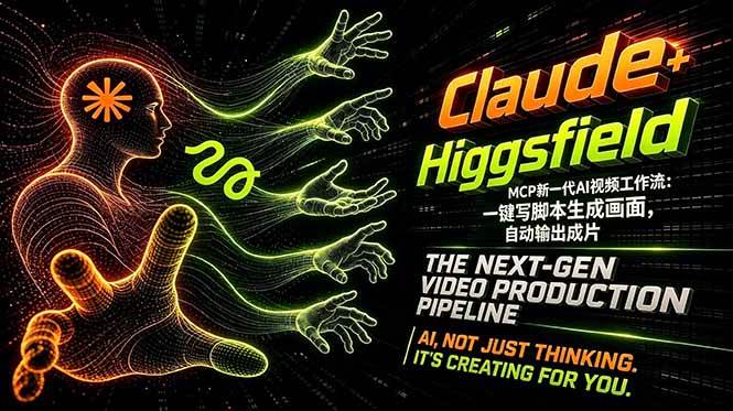 （18345期）Claude+Higgsfield MCP新一代AI视频工作流：一键写脚本生成画面，自动输出成片-易创网