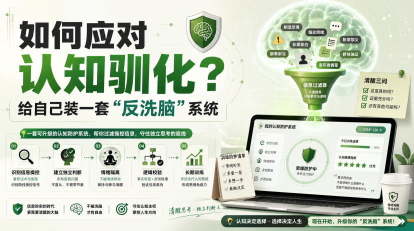 付费文章：如何应对认知驯化？给自己装一套“反洗脑”系统-易创网