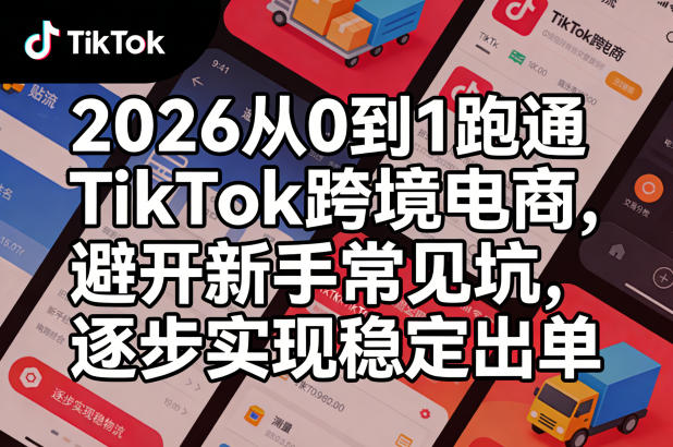 2026从0到1跑通TikTok跨境电商，避开新手常见坑，逐步实现稳定出单-易创网