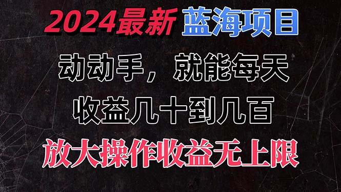 有手就行的2024全新蓝海项目，每天1小时收益几十到几百，可放大操作收...-易创网
