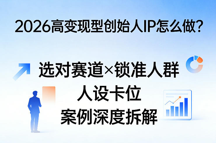 2026高变现型创始人IP怎么做？选对赛道×锁准人群×人设卡位×案例深度拆解-易创网