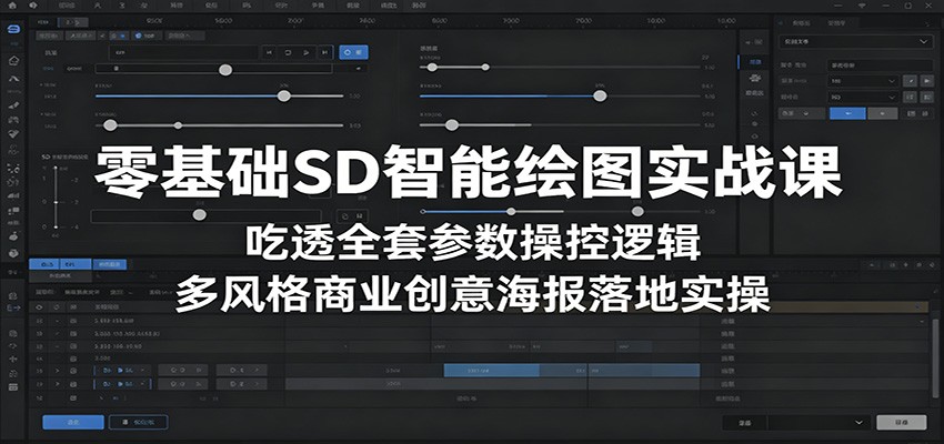 零基础SD智能绘图实战课：吃透全套参数操控逻辑，多风格商业创意海报落地实操-易创网