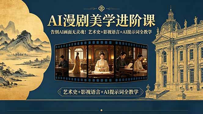 （18480期）告别AI画面无灵魂！AI漫剧美学进阶课，艺术史+影视语言+AI提示词全教学-易创网
