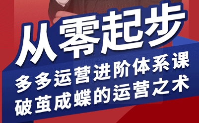 拼多多运营进阶系统课，从零起步，多多运营进阶体系课，破茧成蝶的运营之术（更新26年4月）-易创网