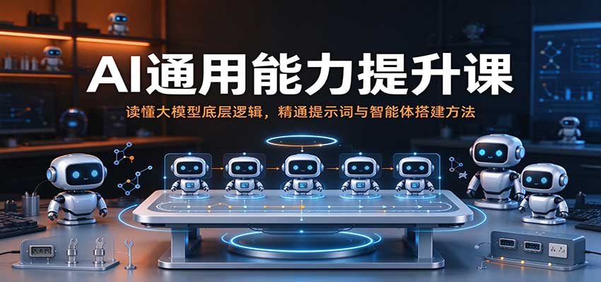 AI通用能力提升课：读懂大模型底层逻辑，精通提示词与智能体搭建方法-易创网