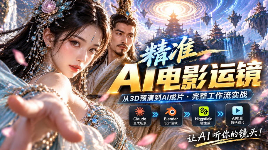AI视频终于能精准运镜了！Claude+Blender+Higgsfield免费插件实测-易创网