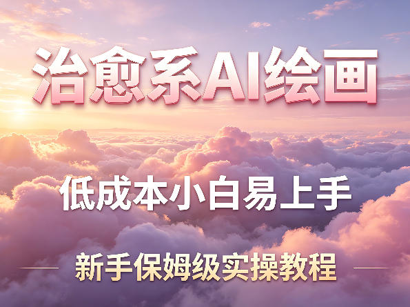 治愈系AI绘画提示词项目，低成本小白易上手，每天10分钟，新手保姆级实操教程-易创网