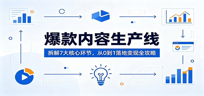 爆款内容生产线：拆解7大核心环节，从0到1落地变现全攻略-易创网