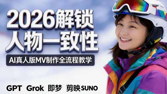 2026独创解锁人物一致性：AI真人版MV制作，不讲空话，不拼概念，全流程实操-易创网