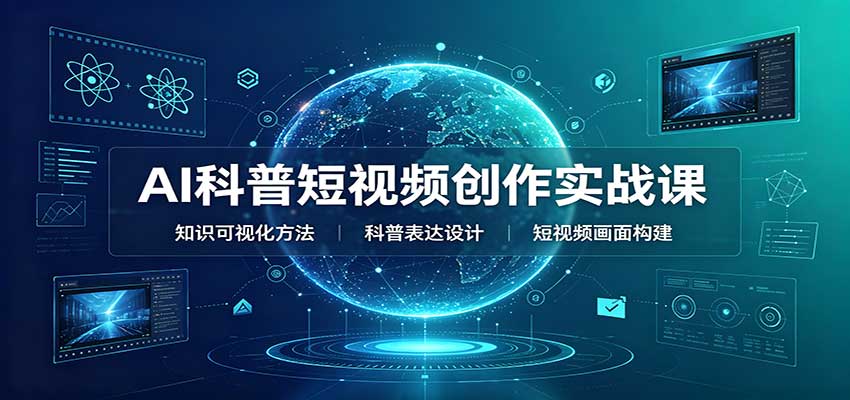 AI科普短视频创作实战课：配套要点文档，文案与视频提示词模板教学-易创网
