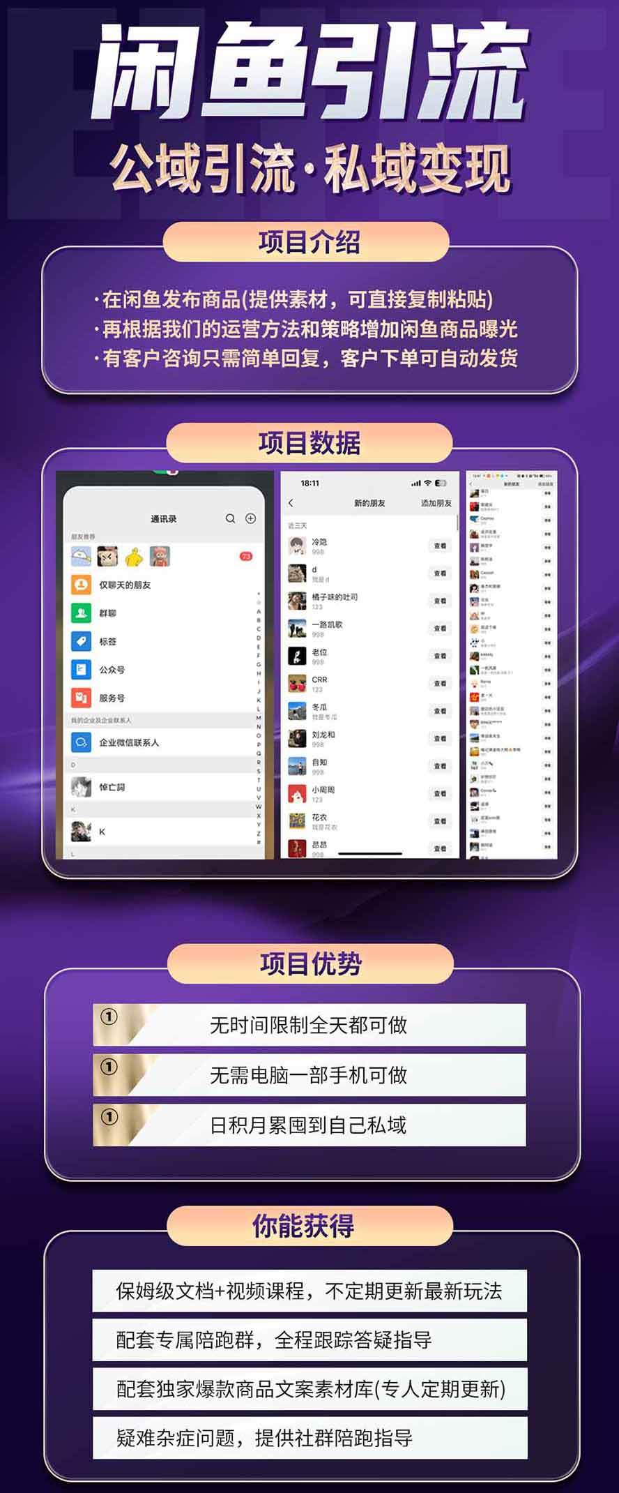 （20322期）闲鱼公域引流私域变现实战课：一部手机从零学习养号、选品、商品发布、每日运营与客户承接完整方法-易创网