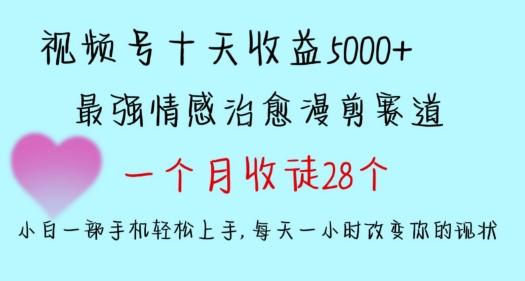 十天收益5000+，多平台捞金，视频号情感治愈漫剪，一个月收徒28个，小白一部手机轻松上手【揭秘】-易创网