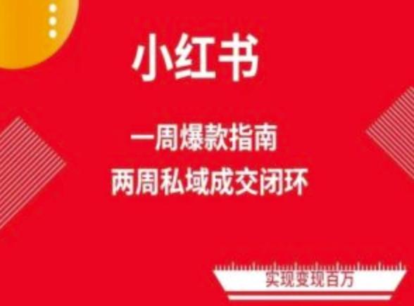 爆款小红书免费流量体系课程(两周变现)，小红书电商教程-易创网