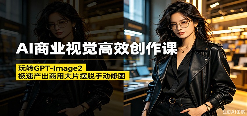 AI商业视觉高效创作课：玩转GPT-Image2，极速产出商用大片摆脱手动修图-易创网