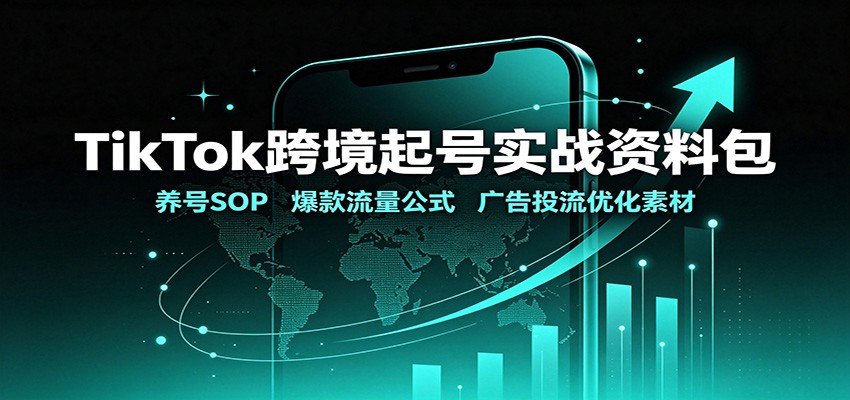 TikTok跨境起号实战资料包：养号SOP，爆款流量公式，广告投流优化素材-易创网
