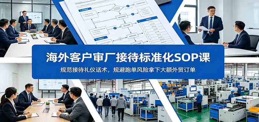 海外客户审厂接待标准化SOP课：规范接待礼仪话术，规避跑单风险拿下大额外贸订单-易创网