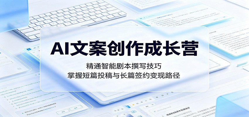 AI文案创作成长营：精通智能剧本撰写技巧，掌握短篇投稿与长篇签约变现路径-易创网