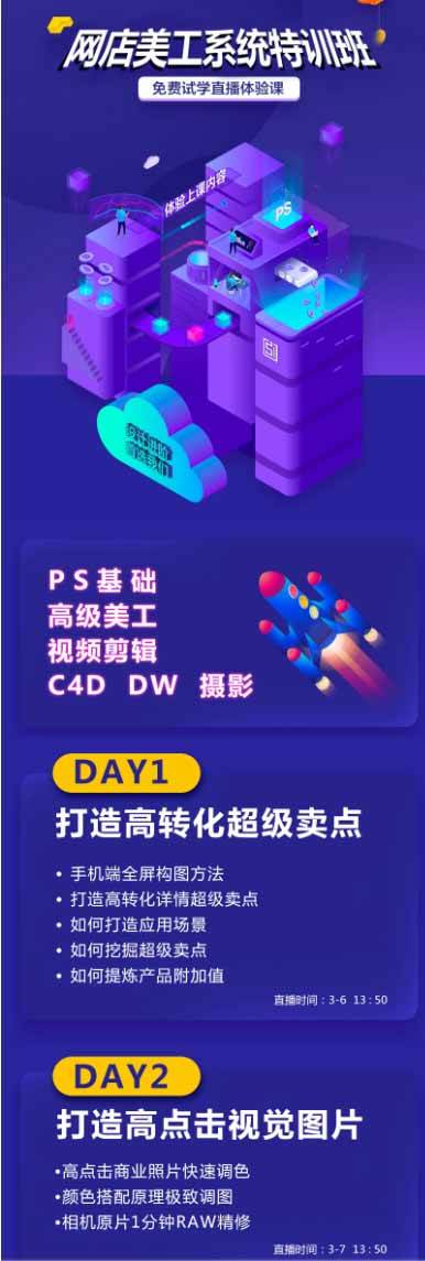 （19435期）网店美工系统精英班-7月：PS基础×主图设计×海报实战×详情页×首页装修×产品修图×视频剪辑×人像精修。-易创网