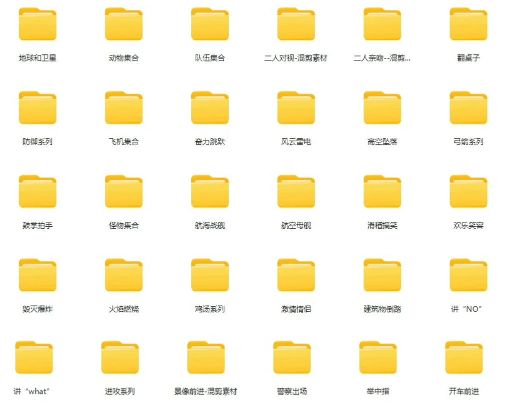 【影视剪辑素材合集】15800+高清混剪卡点｜热门影视精彩片段｜人物/城市/场景全覆盖，中文分类清晰-易创网