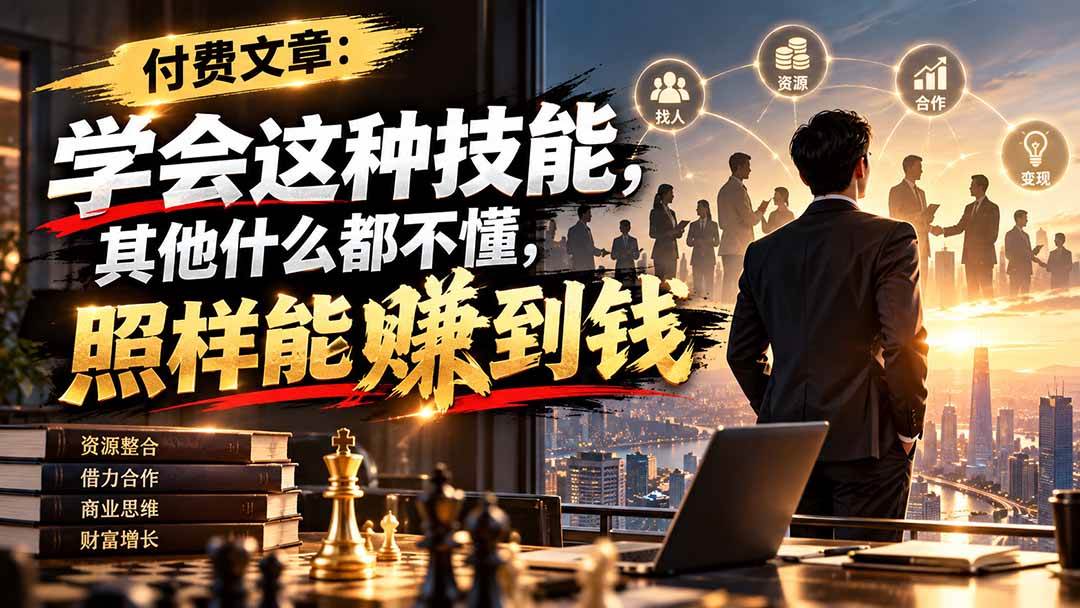 （20920期）付费文章：学会这种技能，其他什么都不懂，照样能賺到钱-易创网
