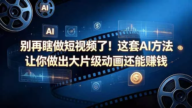别再瞎做短视频了！这套 AI 方法让你做出大片级动画还能赚钱【原创双语字幕】-易创网