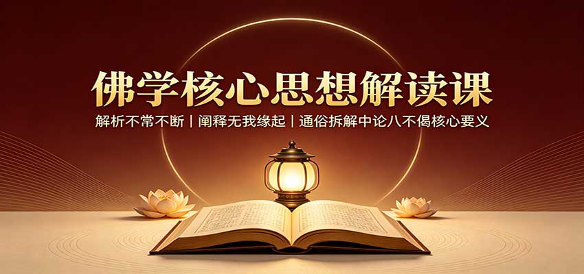 佛学核心思想解读课：解析不常不断，阐释无我缘起，通俗拆解中论八不偈核心要义-易创网