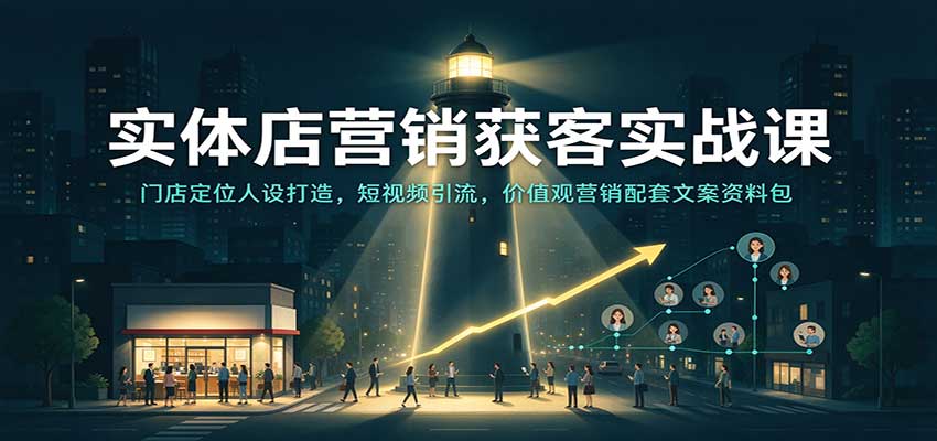 实体店营销获客实战课：门店定位人设打造，短视频引流，价值观营销配套文案资料包-易创网