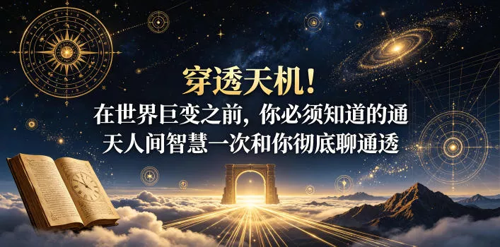 付费文章：穿透天机！在世界巨变之前，你必须知道的通天人间智慧一次和你彻底聊通透-易创网