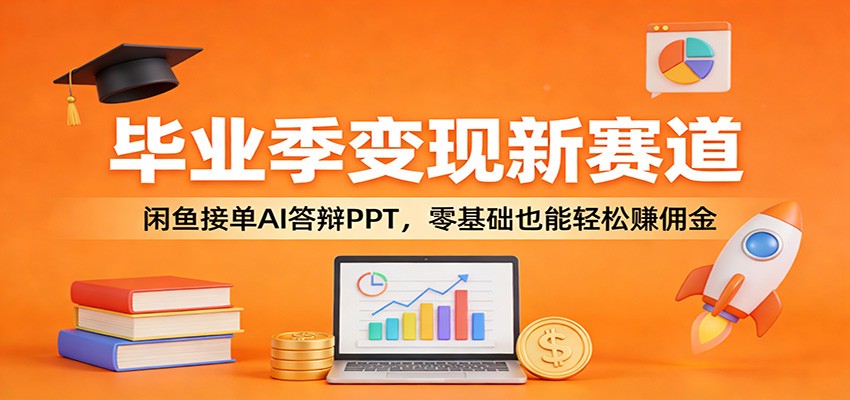 毕业季变现新赛道：闲鱼接单AI答辩PPT，零基础也能轻松赚佣金-易创网