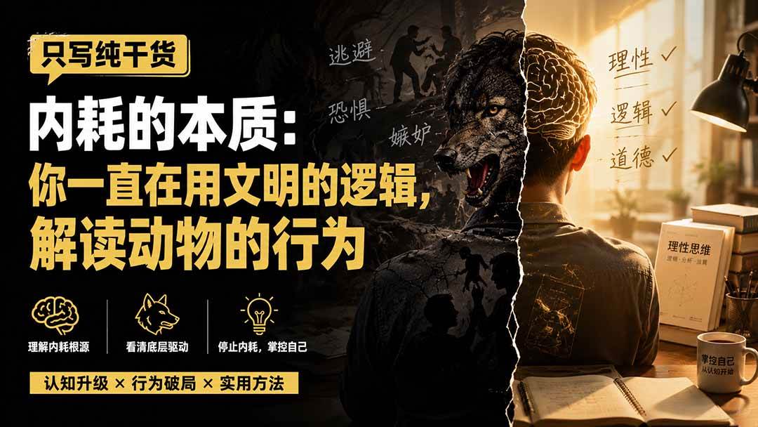 （19849期）付费文章：只写纯干货-内耗的本质：你一直在用文明的逻辑，解读动物的行为-易创网