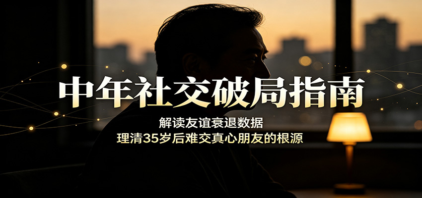 中年社交破局指南：解读友谊衰退数据，理清35岁后难交真心朋友的根源-易创网